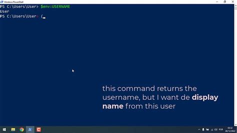 For information about the parameter sets in the Syntax section below, see Exchange cmdlet syntax. . Powershell get current user display name